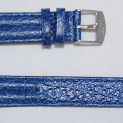 Genuine cowhide leather watch strap domed model Ibiza blue 20mm