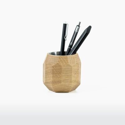 Geometric pen holder - Oak