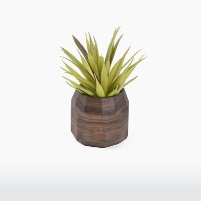 Geometric plant pot - Walnut