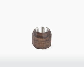 Geometric plant pot - Walnut 2