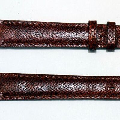 Bracelet montre cuir maruca véritable bombé marron 14mm