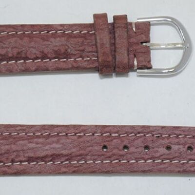 Genuine cowhide leather watch strap purple nubuck 18mm