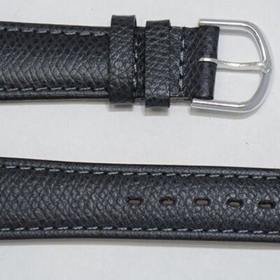 Bracelet montre cuir vachette véritable bombé modèle PALERMA GRIS foncé 20mm
