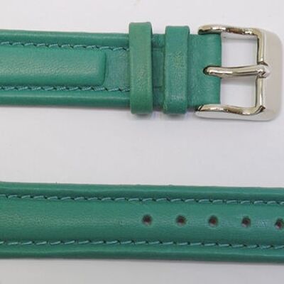Bracelet montre cuir vachette véritable modèle aviateur roma vert 18mm