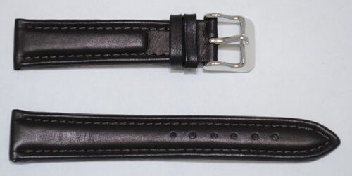 Bracelet montre cuir vachette véritable modèle aviateur roma marron ébène 18mm