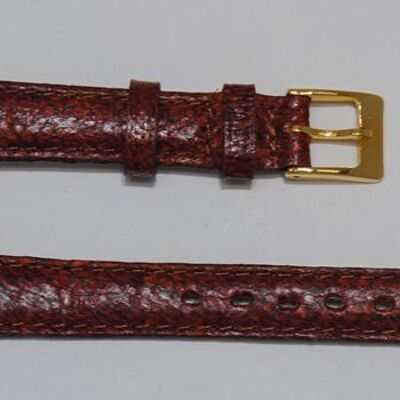 Uhrenarmband aus echtem Maruca-Leder, burgunderrot, 12 mm