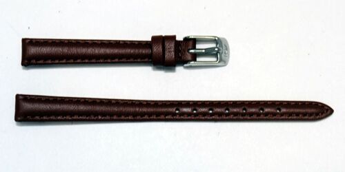 Bracelet montre cuir vachette véritable modèle bombé lisse roma marron 10mm