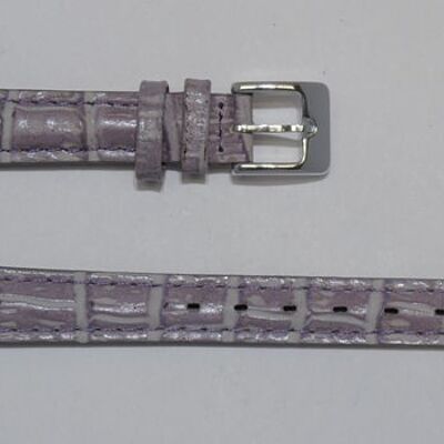 Echtes Rindsleder Uhrenarmband gewölbt Kongo Parma Alligator-Prägung 12mm