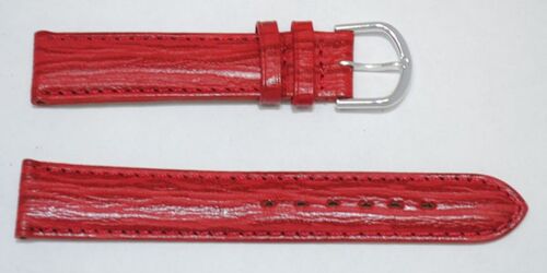 Bracelet montre cuir vachette véritable bombé modèle TILDA rouge 18mm