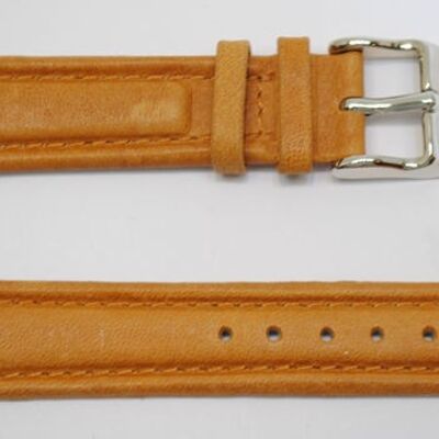 Cinturino per orologio in vera pelle di vacchetta roma gold modello aviatore vintage 18mm