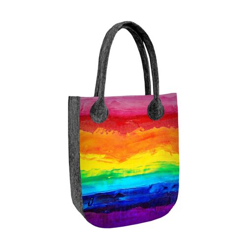 Borsa Shopper Colorata In Feltro Linea City Bertoni