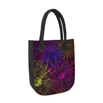 Borsa Shopper Daisy In Feltro Antracite Linea City Bertoni