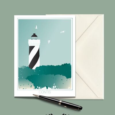 Carte Postale CONTIS Le Phare - 15x21cm