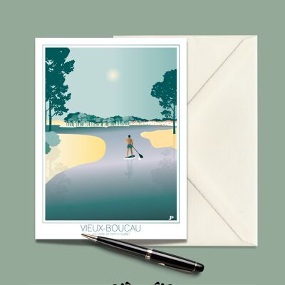 Postcard VIEUX BOUCAU, Marine Lake - 15x21cm