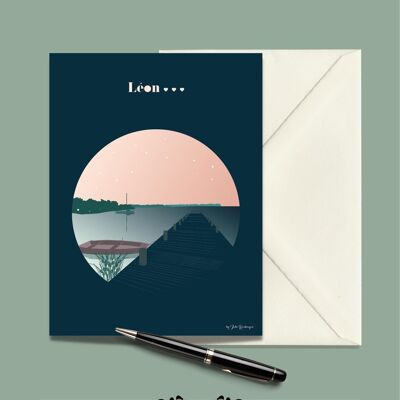 Carte Postale LEON Le Lac - 15x21cm