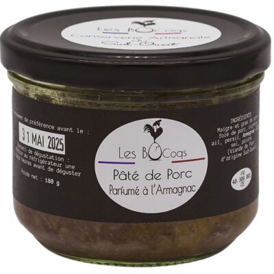 Pork pâté flavored with Armagnac 180 grams