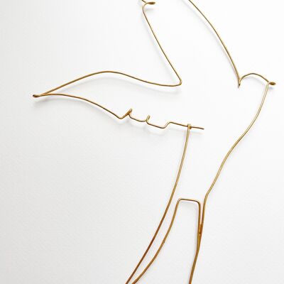Wire swallow, model 2, golden version