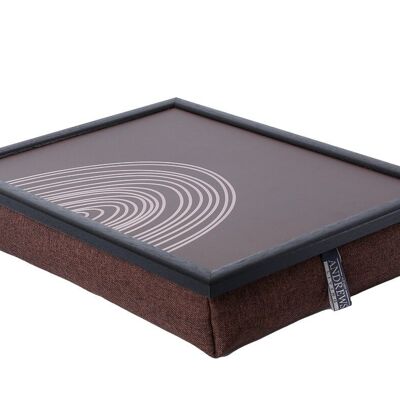 Andrews Living Lap Tray with Cushion Rainbow Dark Brown