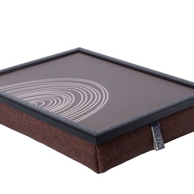 Andrews Living Lap Tray with Cushion Rainbow Dark Brown