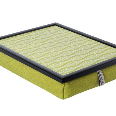 Andrews Living Lap Tray with Cushion Waves Green