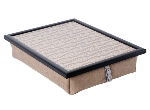 Andrews Living Lap Tray with Cushion Waves Dark Beige