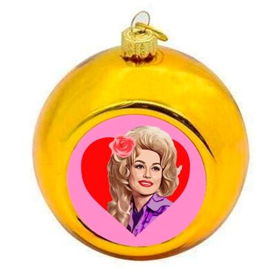 Christmas Baubles 'Dolly in Red Heart'