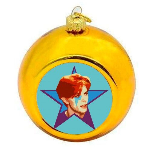 Christmas Baubles 'STARMAN - TURQUOISE'
