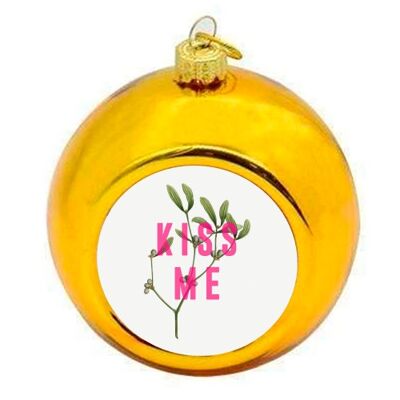 Christmas Baubles 'Kiss Me'