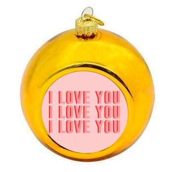 Boules de Noël "Je t'aime" 1