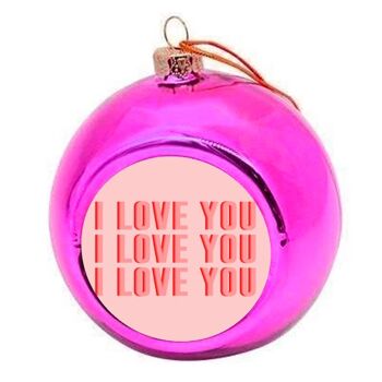 Boules de Noël "Je t'aime" 4