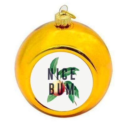 Christmas Baubles 'Peachy Nice Bum'