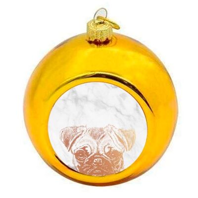 Christmas Baubles 'PUG LIFE'