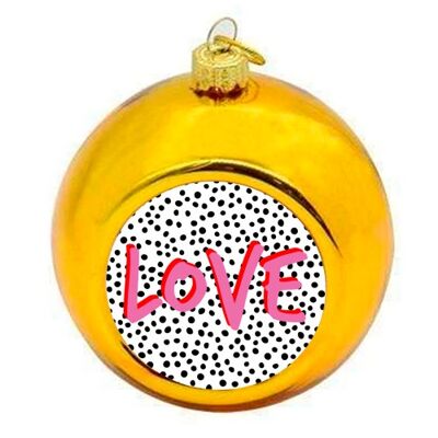 Christmas Baubles 'LOVE Polka Dot'