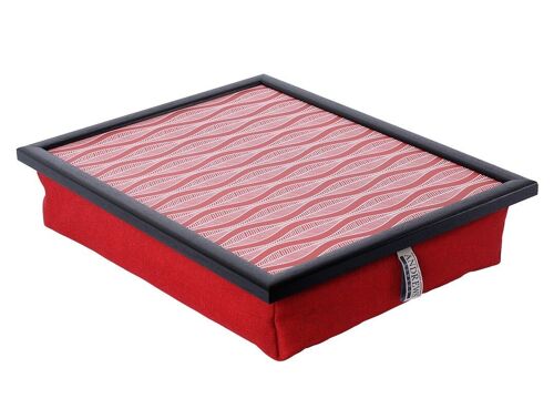 Andrews Living Lap Tray with Cushion Waves Red