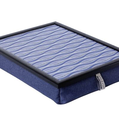 Andrews Living Lap Tray with Cushion Waves Dark Blue