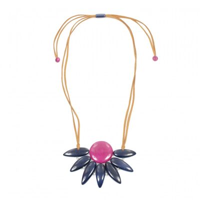 Necklace SOLIA Navy Blue/Dark Fuchsia