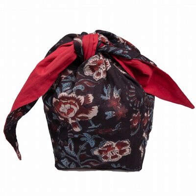 BOURSE JAPONAISE FUROSHIKI ROSE NOIR