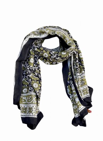 FOULARD PAREO KALAM VERT 1