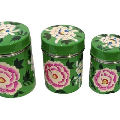 set de boîte à thé en inox chine pop vert