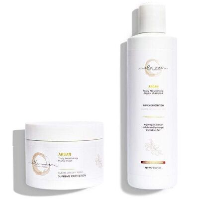 100% Natural Frizz Control Argan Oil Shampoo & Mask