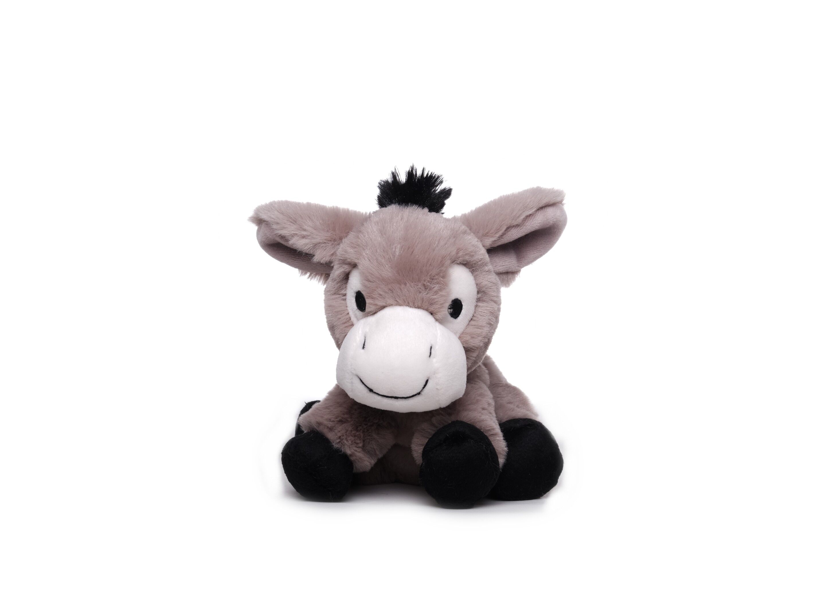 Burro sentado, ojos bordados