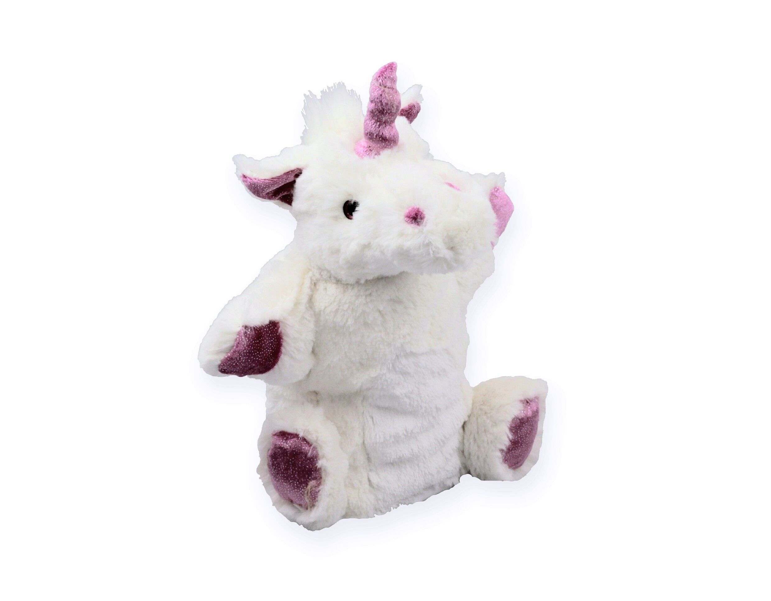 Burattino di mano unicorno bianco