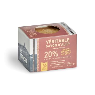 Aleppo soap certified COSMOS 190g - 20% Laurel