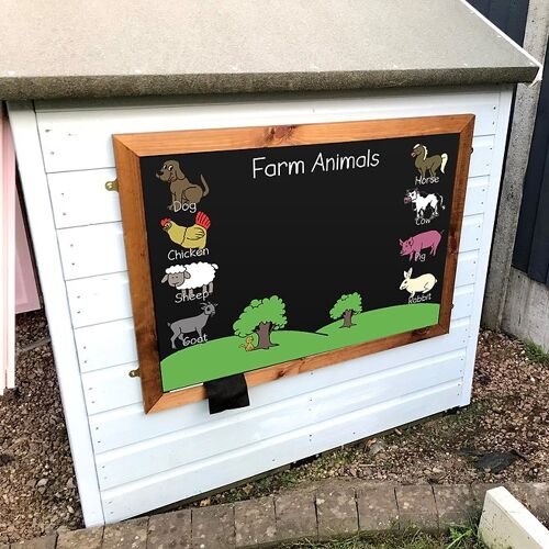A1 Framed Chalkboard Farm Animals Personalised, (900x662x20mm)