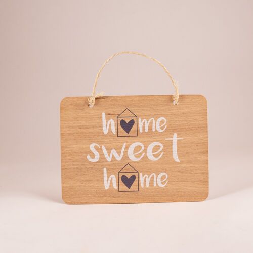 Printed Plaque Home Sweet Home, 240x175x4mm