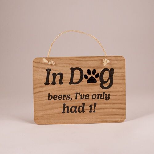 Printed Plaque Dog Beers, 240x175x4mm