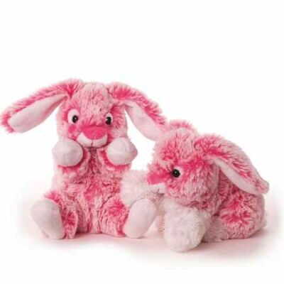 Lying pink bunny 14 cm