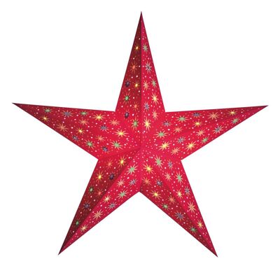 Estrella de papel Starlet roja para colgar