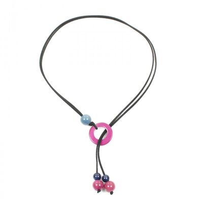 Collier YEPA Bleu Marine/Bleu Lilas/Fuchsia Foncé