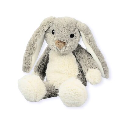 Coniglietto seduto 17 cm grigio-marrone